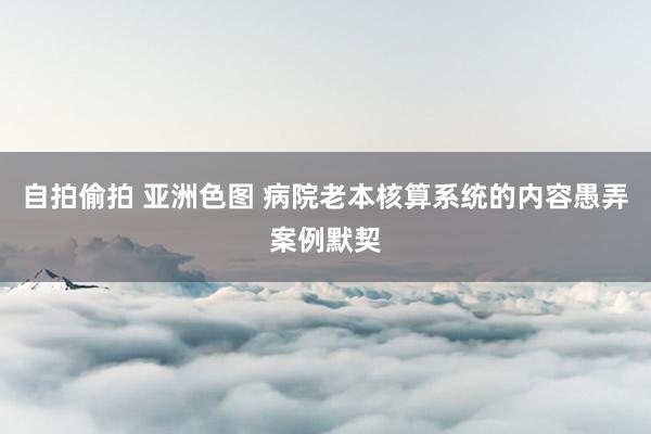 自拍偷拍 亚洲色图 病院老本核算系统的内容愚弄案例默契