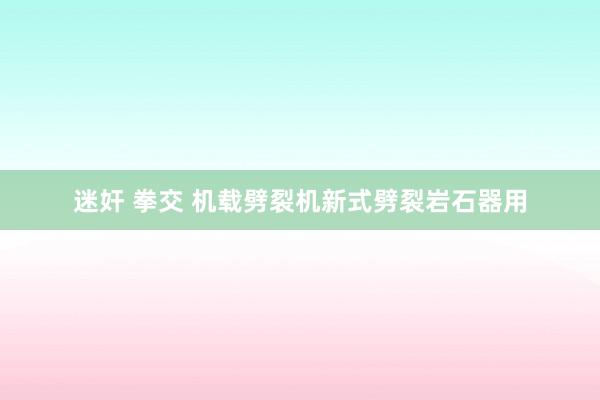 迷奸 拳交 机载劈裂机新式劈裂岩石器用