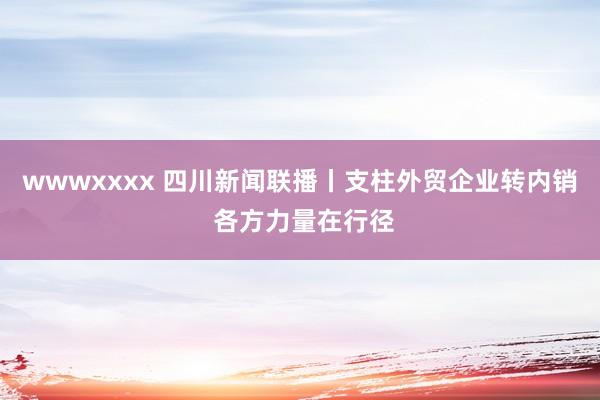 wwwxxxx 四川新闻联播丨支柱外贸企业转内销 各方力量在行径