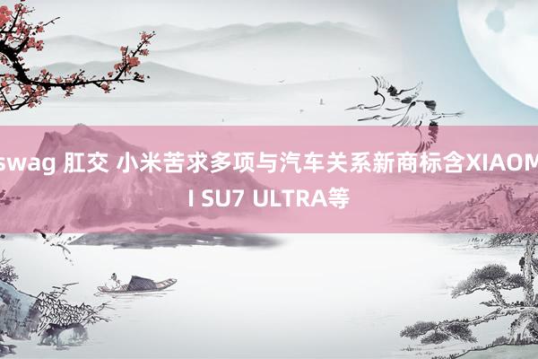 swag 肛交 小米苦求多项与汽车关系新商标含XIAOMI SU7 ULTRA等