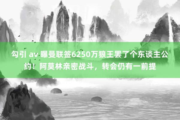 勾引 av 曝曼联签6250万狼王罢了个东谈主公约！阿莫林亲密战斗，转会仍有一前提