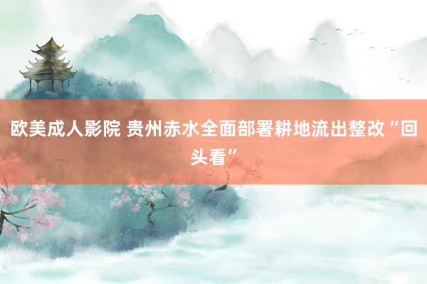欧美成人影院 贵州赤水全面部署耕地流出整改“回头看”